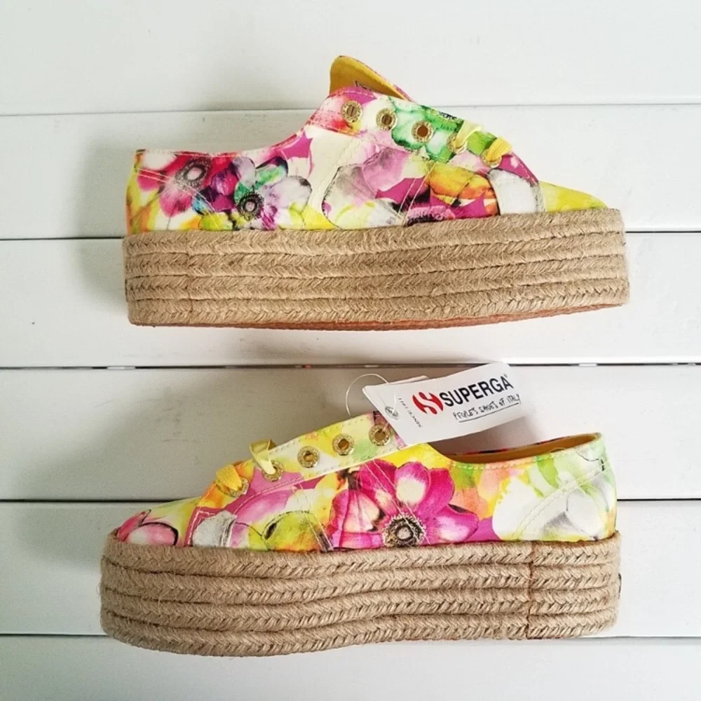 Superga women’s floral platform espadrilles - Picture 2 of 11